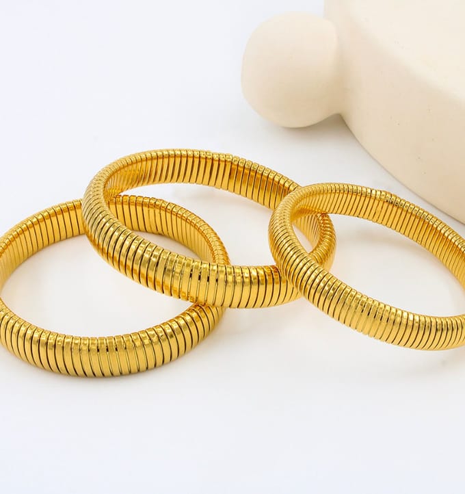 Elastieke armband met strepen I Large