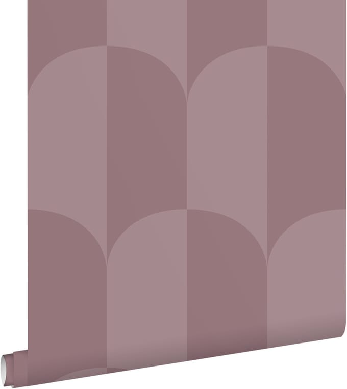 ESTAhome behang art deco bogen paars - 50 x 900 cm - 131237