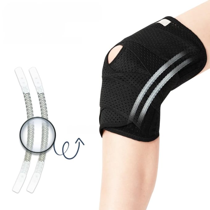 Genouillère Légère Réglable Support Ménisque Sangle Rotulienne Wrap de Compression Protecteur Articulaire Pour le Sport XL