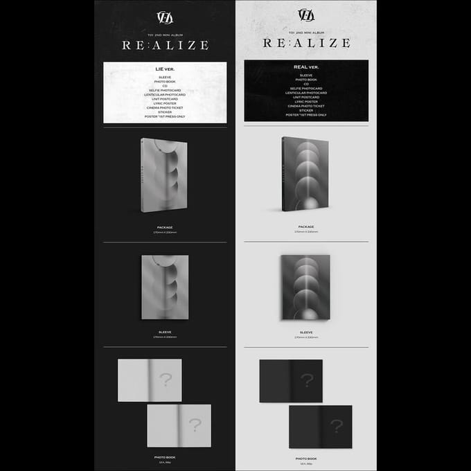 TO1 - [RE:ALIZE] het 2e Mini-Album REAL gray