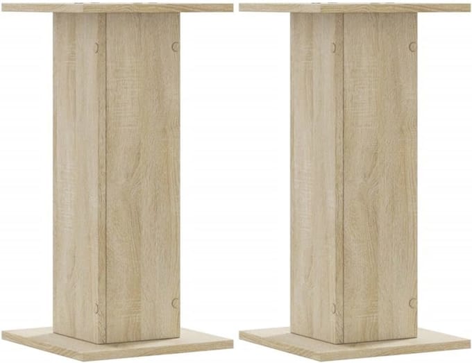 Speakerstandaards voor Luidsprekers - 2 Stuks - Hout Sonoma Eiken - Verstelbare Box Standaard