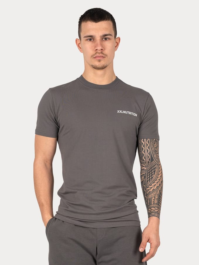XXL Sportswear Essential Fitted T-Shirt - Dark Grey Donker Grijs XXL