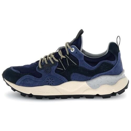 Flower Mountain heren sneaker Yamano suède en nylon blauw