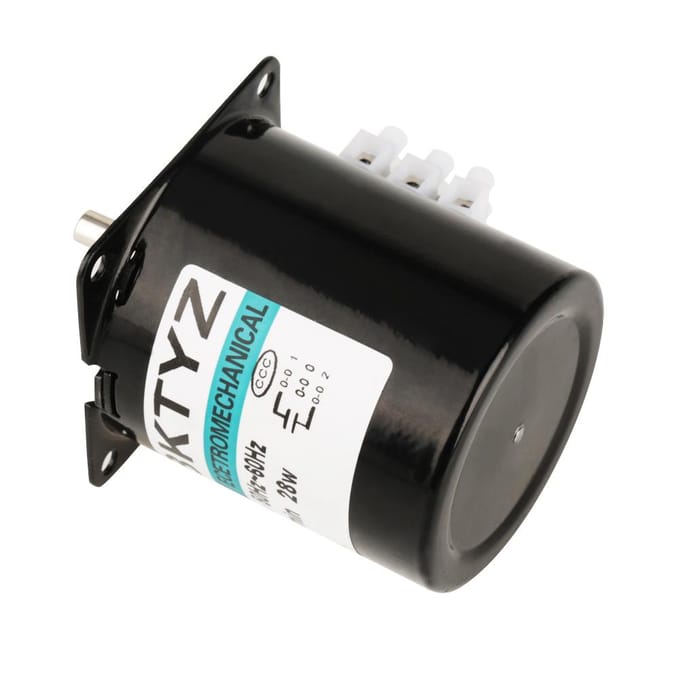 AC220V 28W Moteur Synchrone à Aimant Permanent Miniature CWCCW(5rpm)