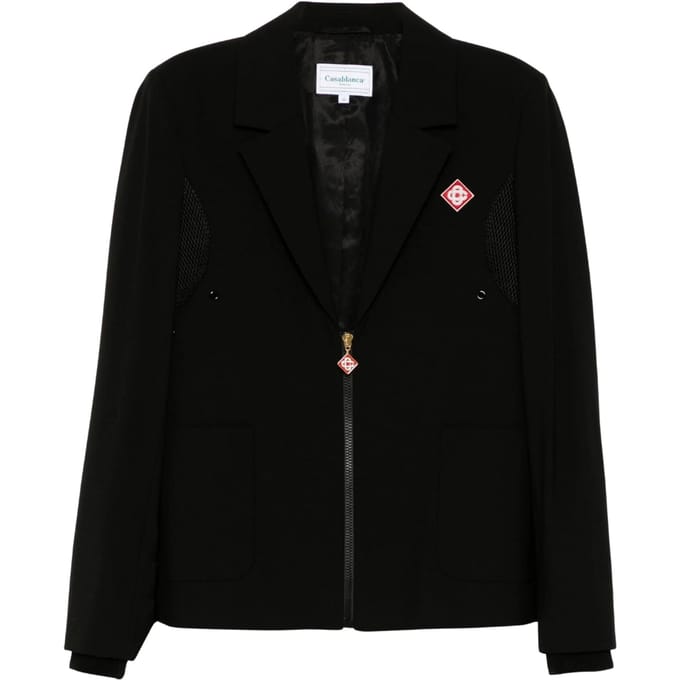 Casablanca Zip-up Sportieve Zwarte Jassen