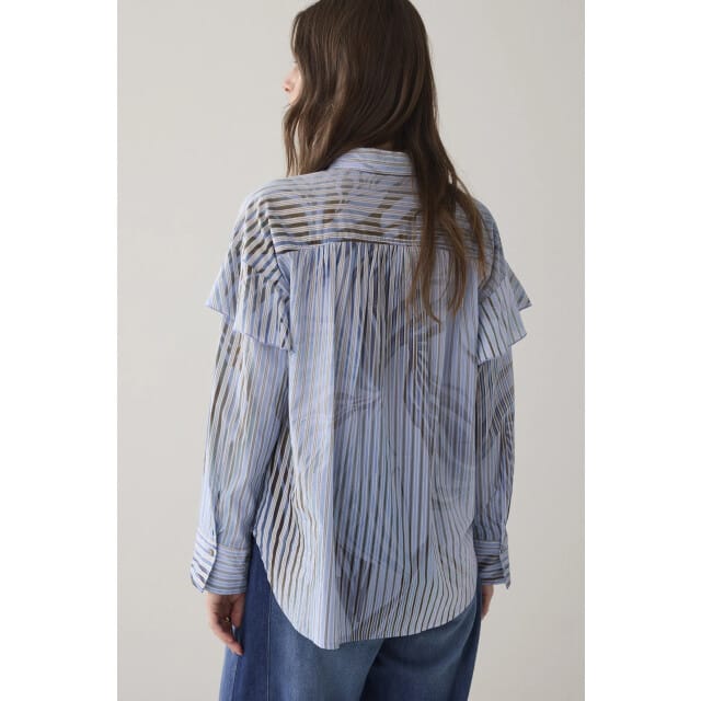 Summum 2s3429-12367 423 blouse flowers and stripes softblue