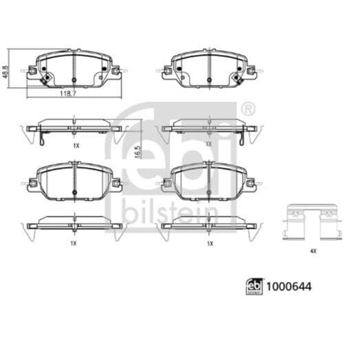 Remblokset FEBI BILSTEIN 1000644