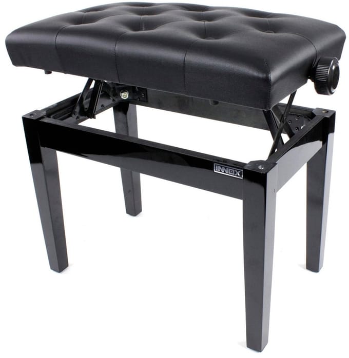 Verstelbare Pianobank 46-56 cm - Innox PB 10B - Zwart