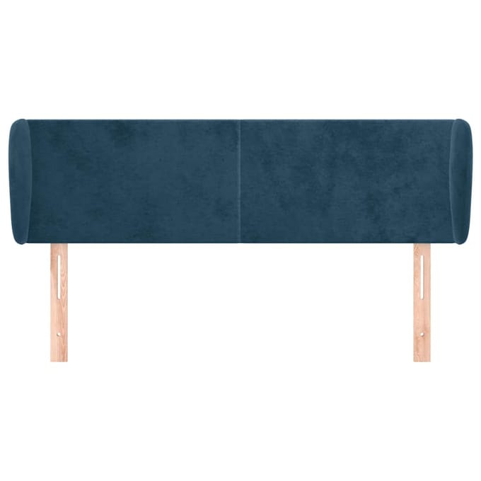vidaXL - Hoofdbord - met - randen - 147x23x78/88 - cm - fluweel - donkerblauw