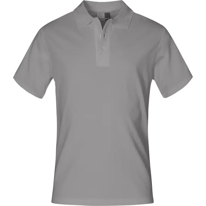 Herenpolo 'Superior' met korte mouwen Light Grey - L