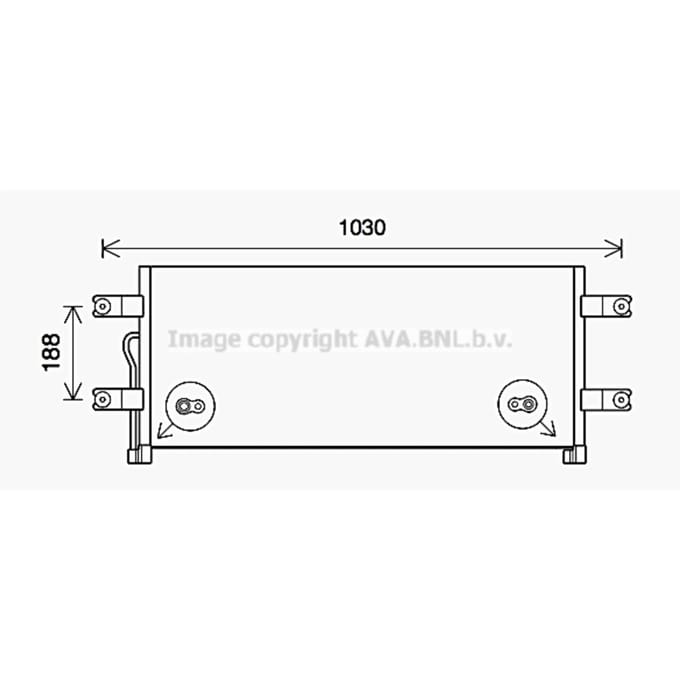 Condensator, airconditioning HIGHWAY AUTOMOTIVE ME5293 AVA