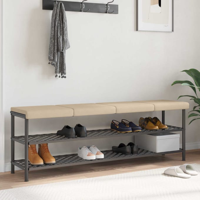 vidaXL - Bankkussen - 4 - st - Microvezel - Crèmekleurig - Diepte - 35 - cm