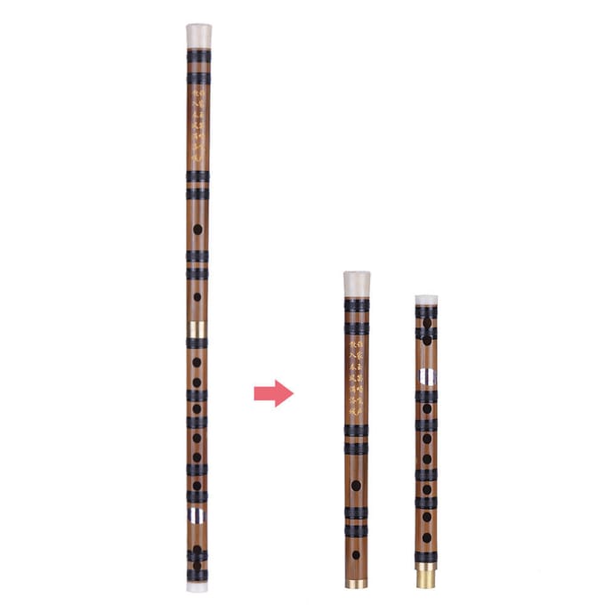 Handgemaakte bittere bamboefluit/Dizi traditionele Chinese muzikale houtblaasinstrumenten white