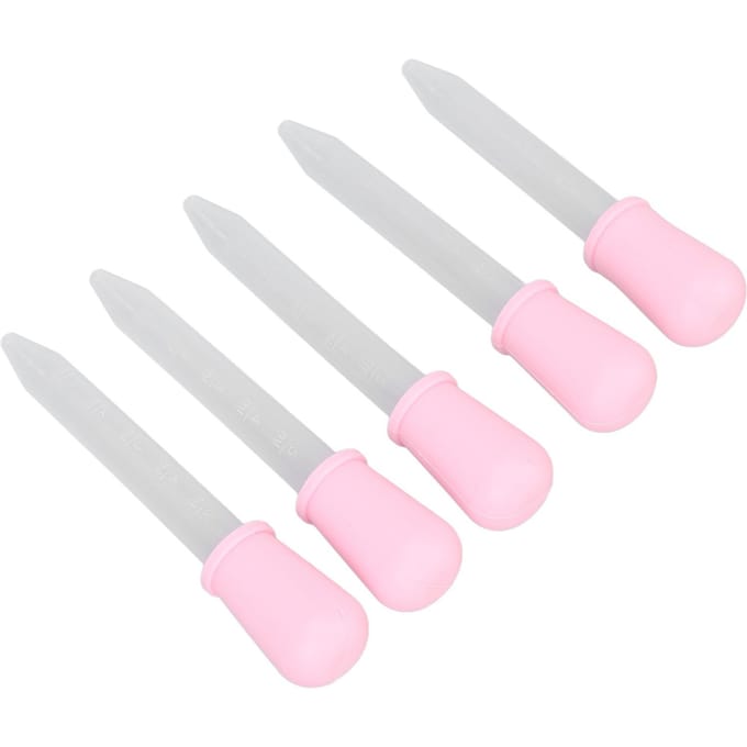 5 stuks Transferpipetten DIY Transparante Gekalibreerde Druppelaar voor Epoxyhars Laboratorium Experiment white
