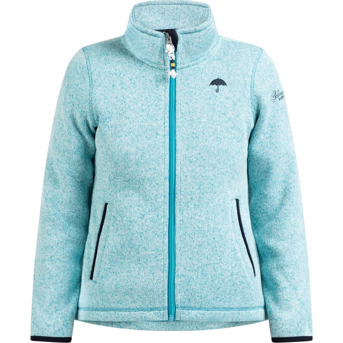 Schmuddelwedda Gebreide fleece jas Meisje TURQUOISE MELANGE-280