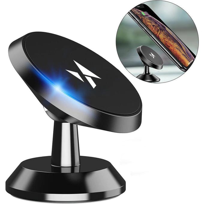 Wozinsky Magnetic Car Mount for Dashboard 360 Self-Adhesive Black (WMH-05)
