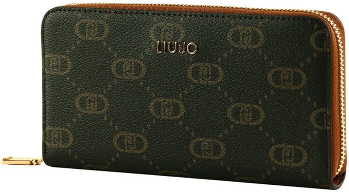 LIU JO portemonnee Caliwen Zip Around Wallet Ginger Bread donkerbruin