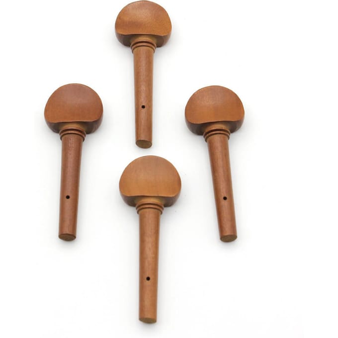 4 stuks 4/4 maat viool stemsleutelset van jujubehout, houten vervanging voor 4/4 maat viool brown