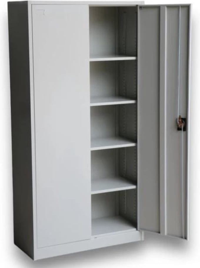 Archiefkast – Kantoorkast – Dossierkast – Wit – Met slot - 200x100x40 cm