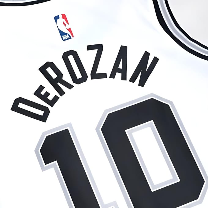 Maillot de Basketball Rétro NBA Nike SPURS DeRozan #10 Homme Hauts Blanc 864449-102 S white