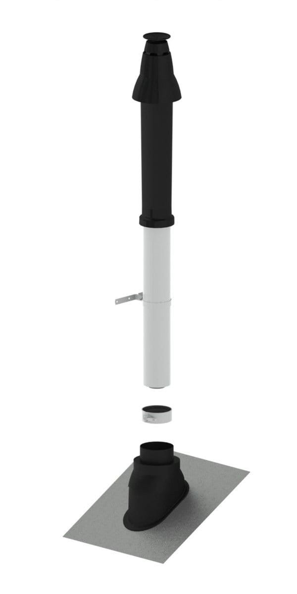 Remeha PPS-basisbouwpakket RUD2, DN 60/100, schuin dak, antraciet, W01317