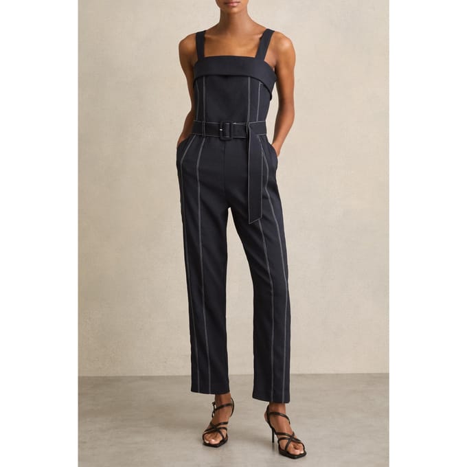 Reiss Structured Jumpsuit Navy Taglia: 4 | Tute Outlet | Donna | Blu