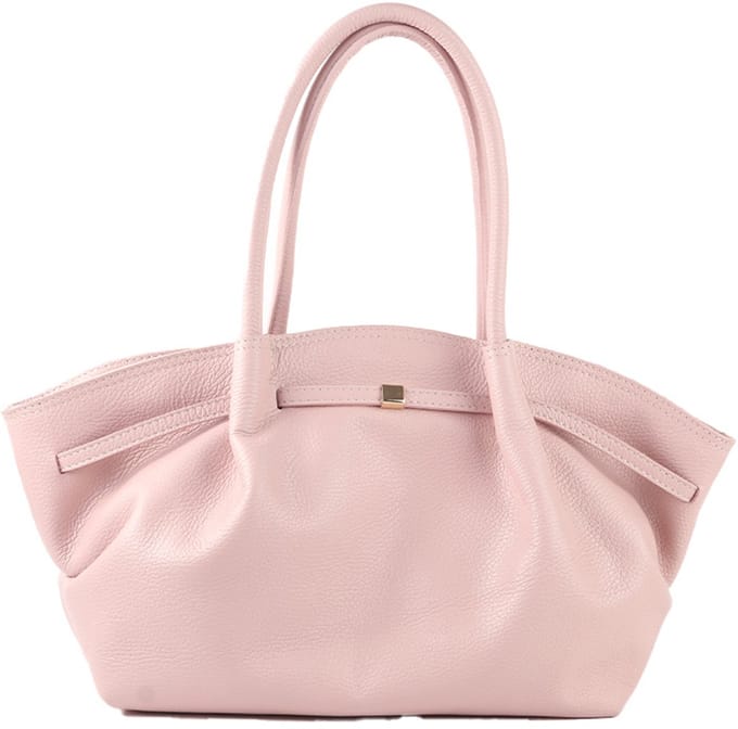 Giuliano Lederen handtas Nayome - Made in Italy - Roze