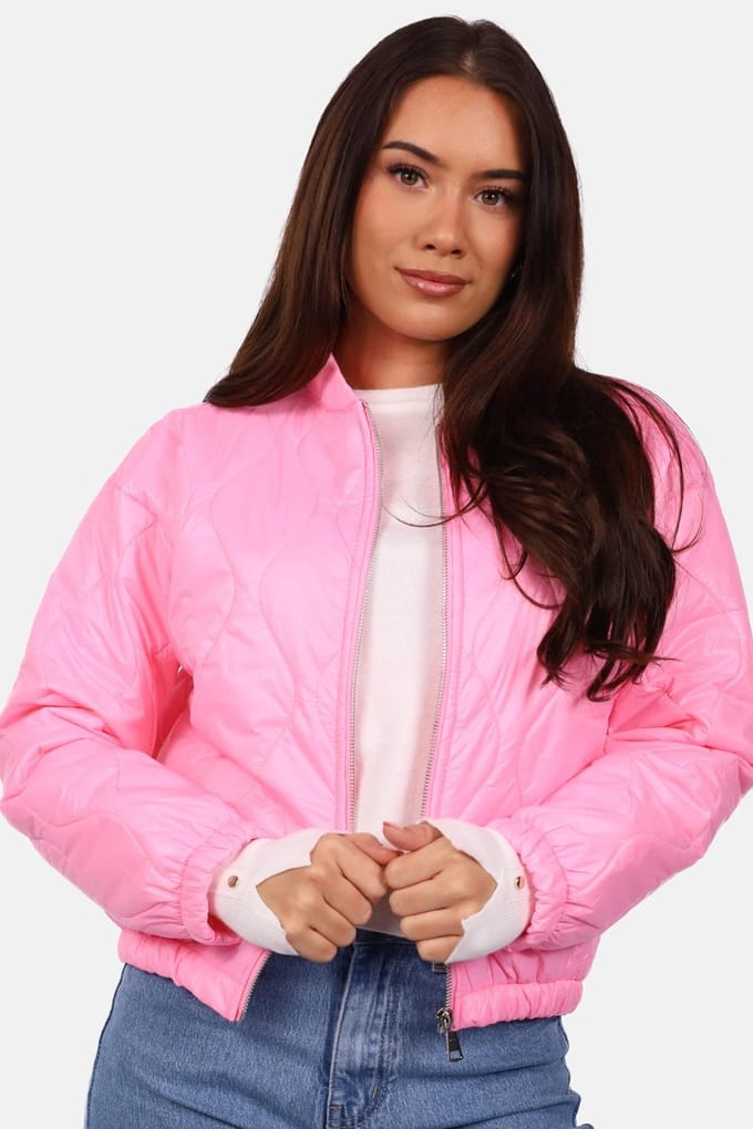 Getdrezzed Jasje - Maat: M - Bomber jasje met ritssluiting roze