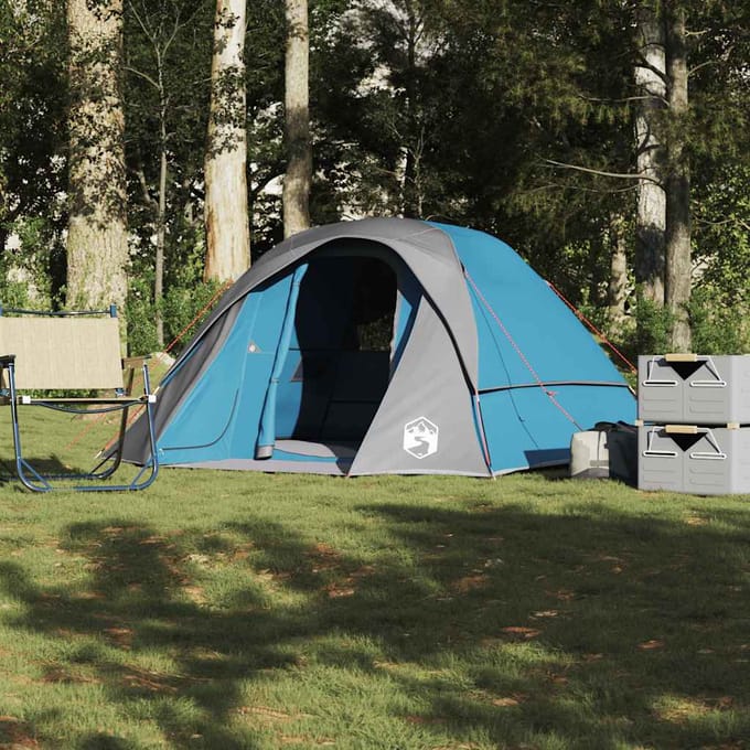 vidaXL - Tent - 4-persoons - waterdicht - blauw