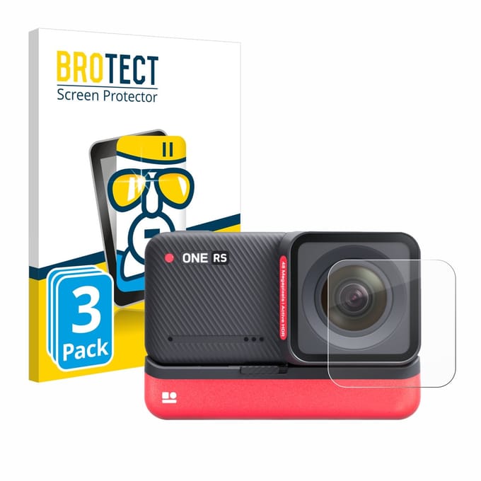 Screenprotector 3 Stuks voor Insta360 One RS 4K Edition (Lens) Beschermglas transparant