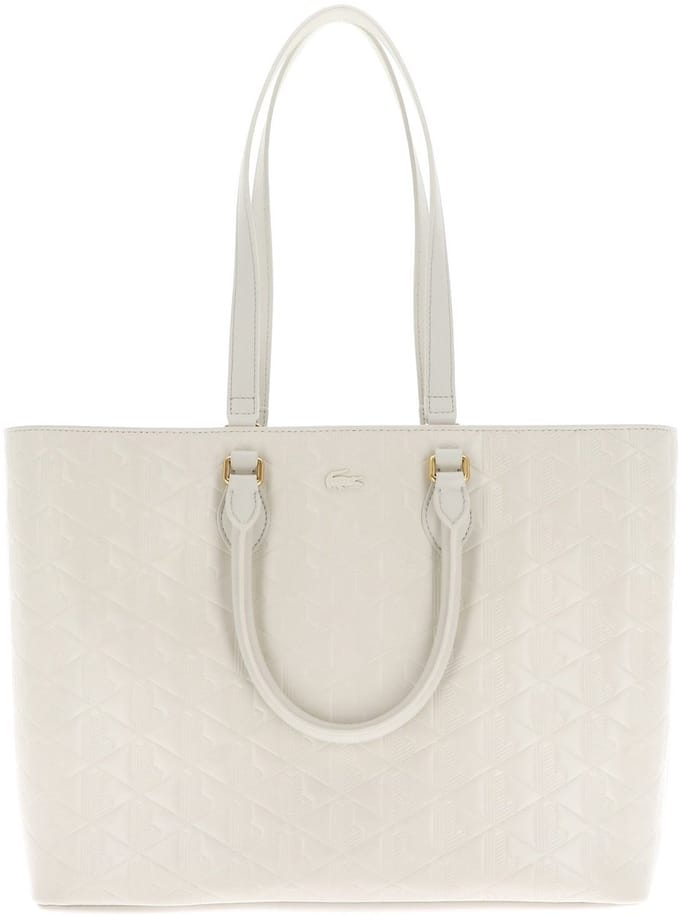 LACOSTE Schoudertas Handtas Maheki Shopping Bag Bone White Crème