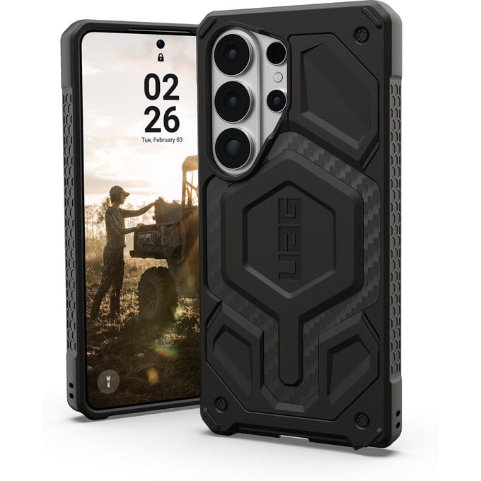 Urban Armor Gear Monarch Pro Case Samsung Galaxy S26 Ultra Carbon MagSafe compatible, Met magneetmodule