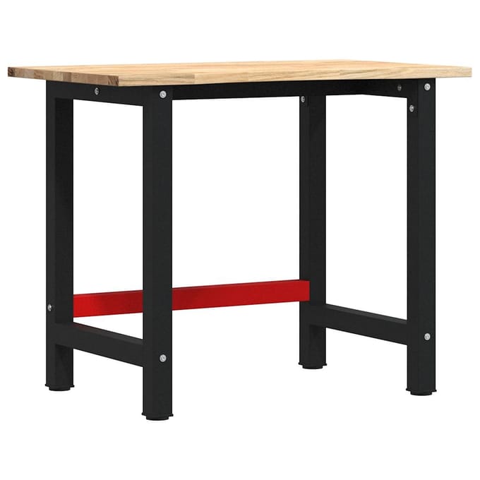 vidaXL Werkbank 100x60x81,5 cm massief eikenhout