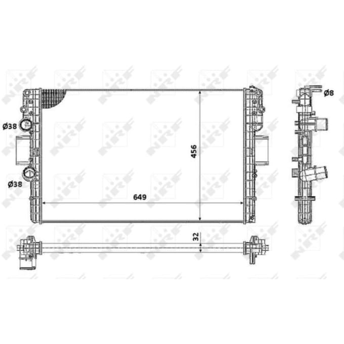 Radiator, motorkoeling NRF 58361