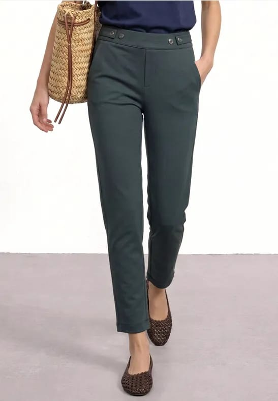 Slim Leg-broek met Loose Fit van scuba-kwaliteit
