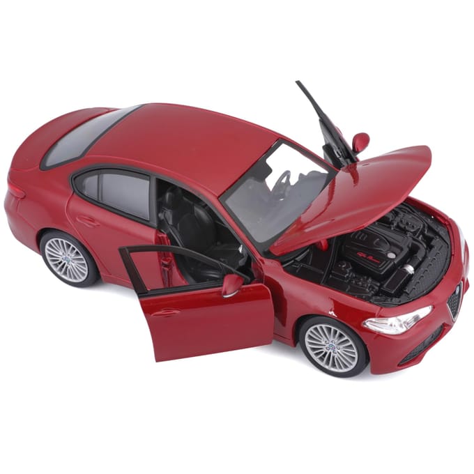 Bburago Modelauto/speelgoedauto Alfa Romeo Giulia - rood - schaal 1:24