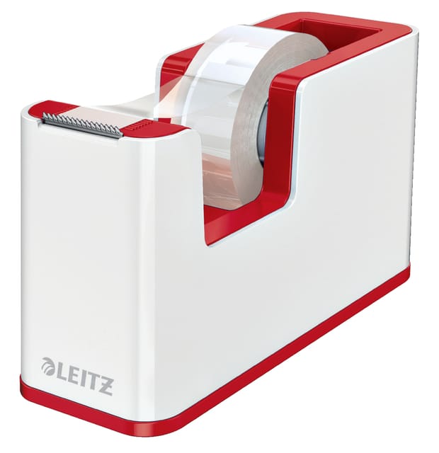 Leitz Plakbanddispenser Wit-rood Rolbreedte (max.): 19 mm Rollengte (max.) 33 m Navulbaar