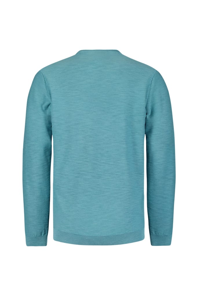 No Excess Pullover Crewneck Garment Dyed + Stone Washed Seablue Größe: XL | Pullover Outlet | Herren | Blau