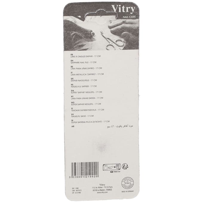Vitry Nail Care Sapphire Nail File Nagelvijl Ref.80 1Stuks