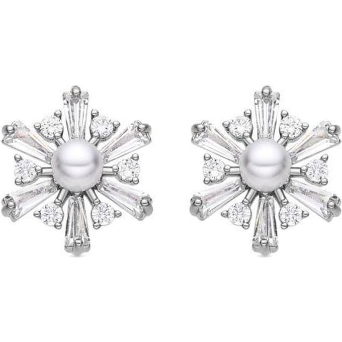 Luxenter oorbellen met witte parel zilver afwerking - Leth