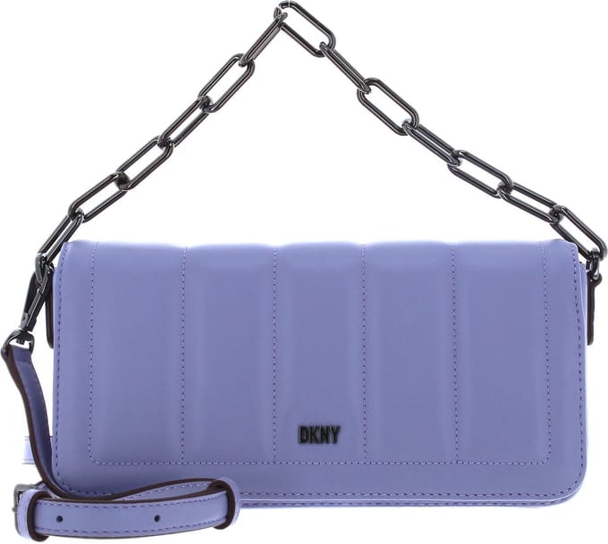 DKNY Leren Schoudertas Handtas Loie Clutch Lavender Paars