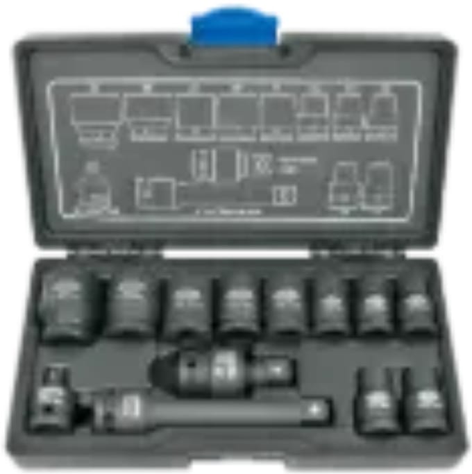 13-delige Slagmoersleutel Dopsleutelset 1/2 inch - 10-27mm