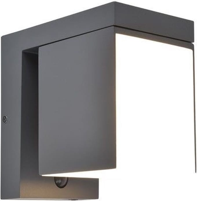 LUTEC - Prima Solar Hybrid wandlamp voor buiten - LED - Donkergrijs