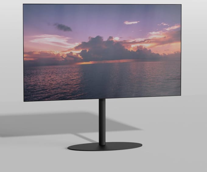 Cavus TV Vloerstatief ELLIPS - zwart - hoogte 100cm - VESA 600x400