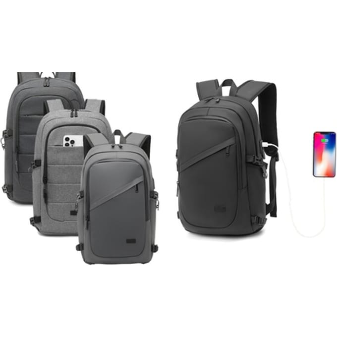 Rugzak voorzien van usb-poort : EM2349 PVC Backpack / Grijs