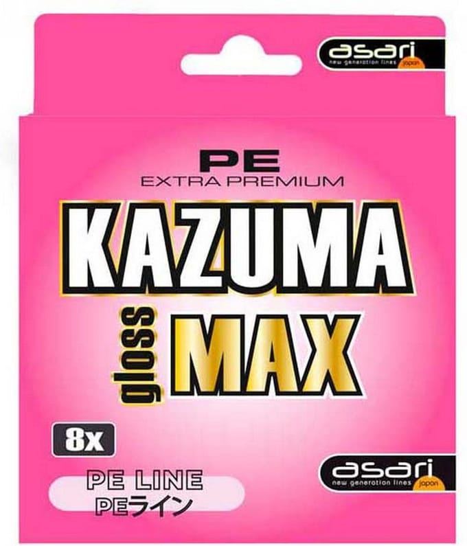 Asari Kazuma Gloss Max 300 M Gevlochten Vislijn Roze 0.100 mm