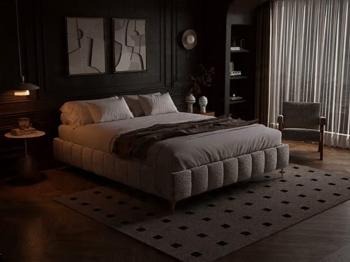 SHEN Tweepersoons Bedbodem – 160x200 - 160x200 cm - Goud - Novihome