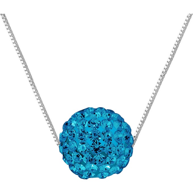 Crystal Crystal Chain Ketting Preciosa 10-11 mm Zilverblauw 925