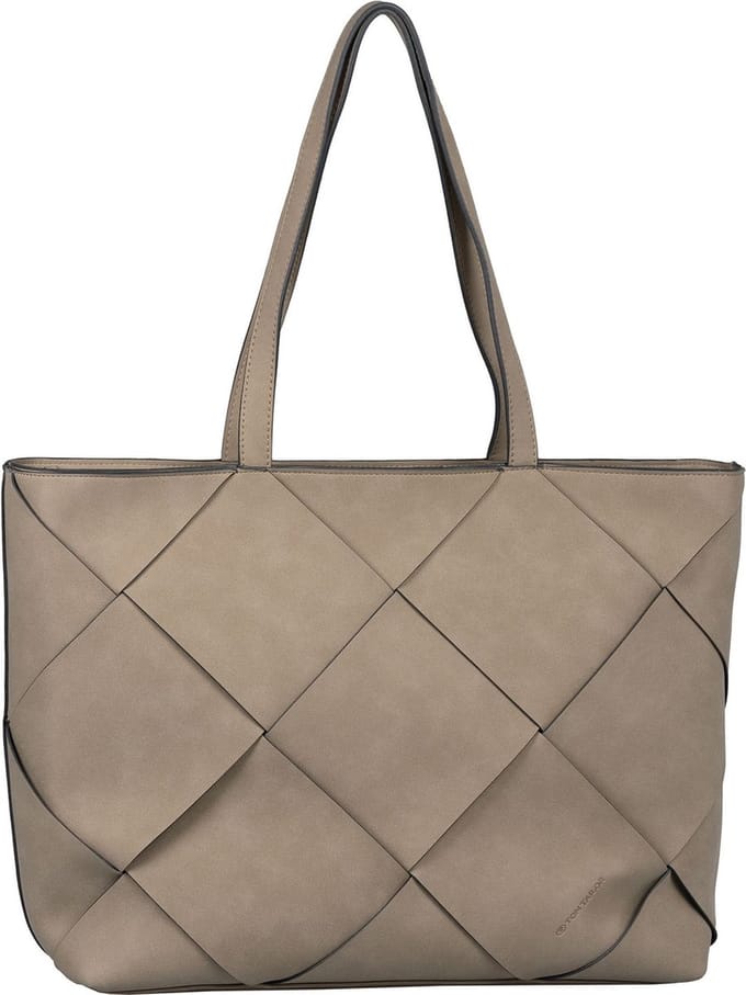TOM TAILOR Schoudertas Maya Zip Shopper Taupe