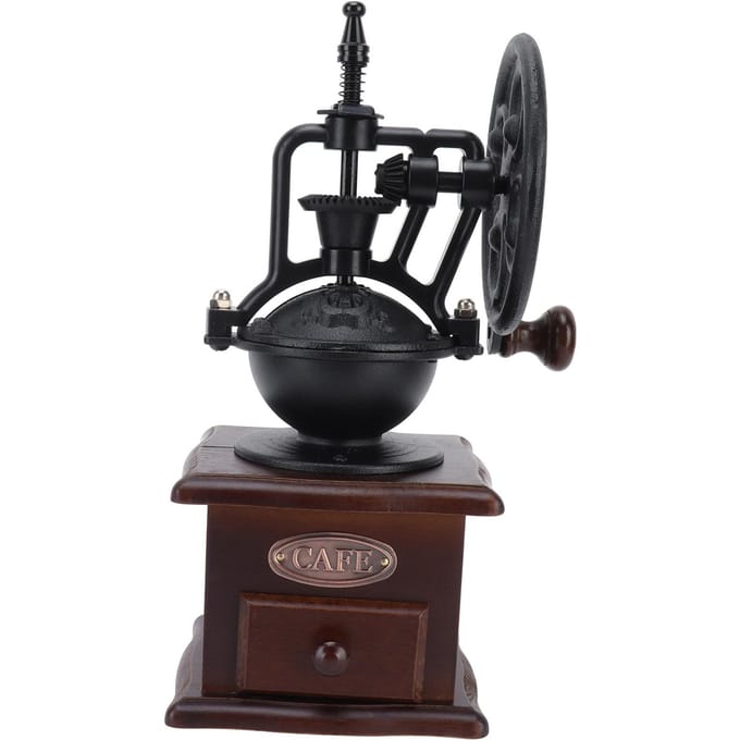 Vintage Stijl Handmatige Koffiemolen Huishoudelijke Koffiebonenmolen Handzwengel Maalmachine black